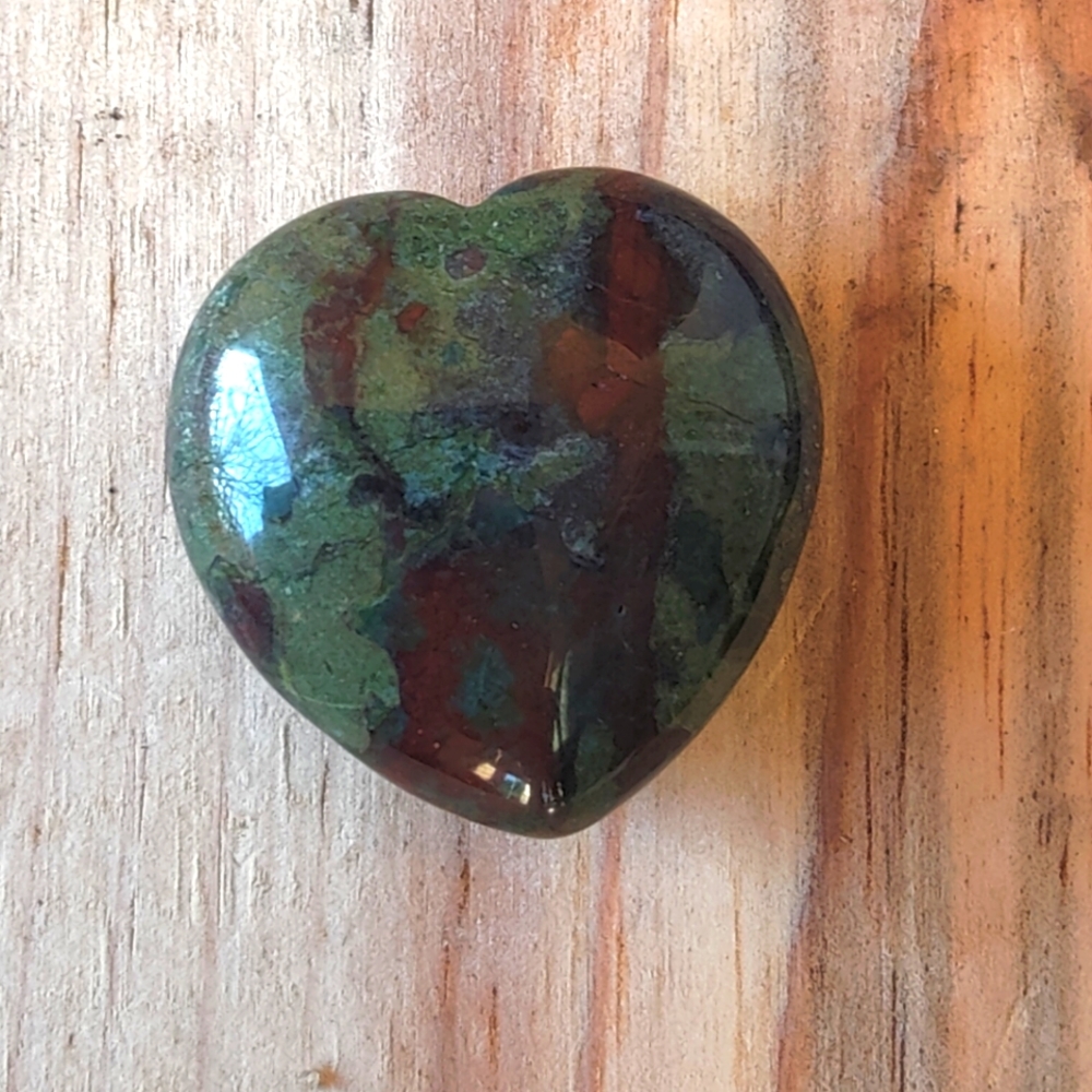 Dragon Blood Jasper Stone Bulky Heart
